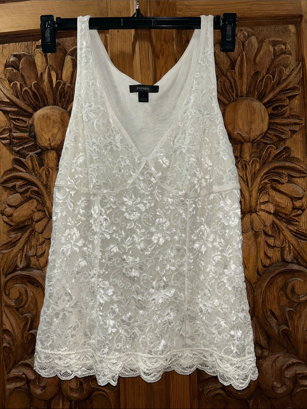 EUC Express Y2K lace cami top tank large